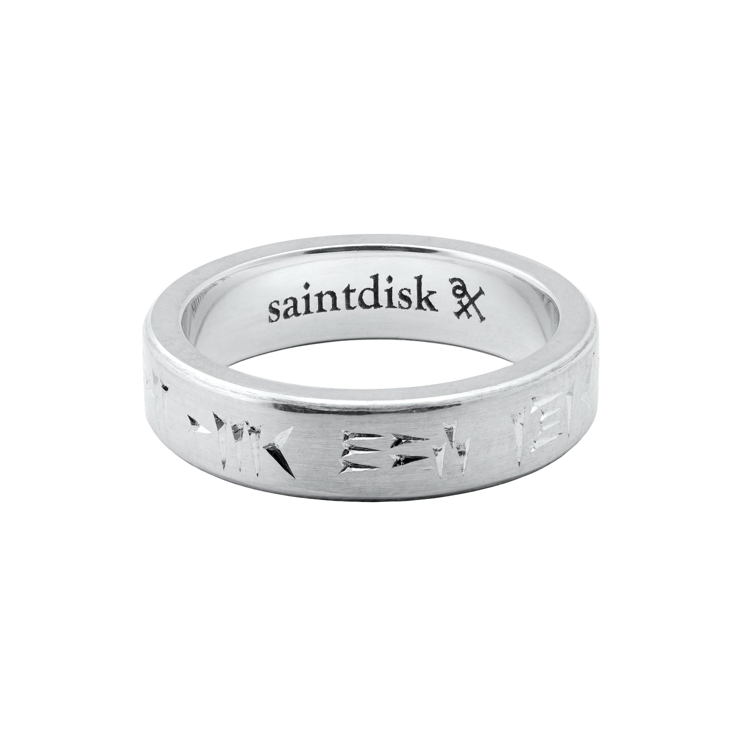 luxury bespoke handmade sterling silver mens ring hand engraved with ancient text