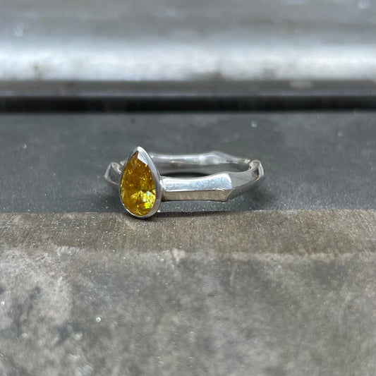 slim voider ring with CZ *SAMPLE SALE*