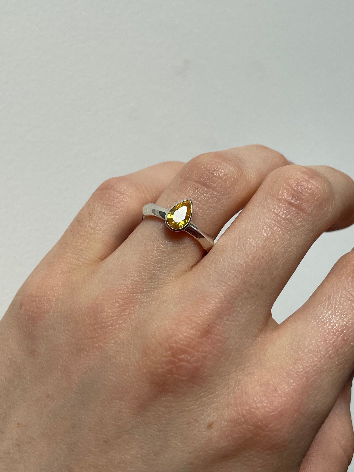 slim voider ring with CZ *SAMPLE SALE*