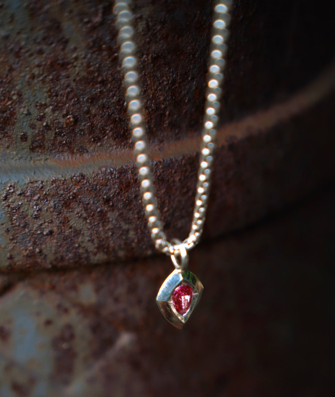 red diamond shield amulet