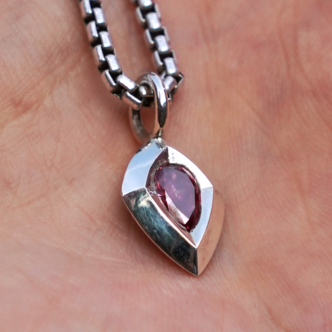 red diamond shield amulet