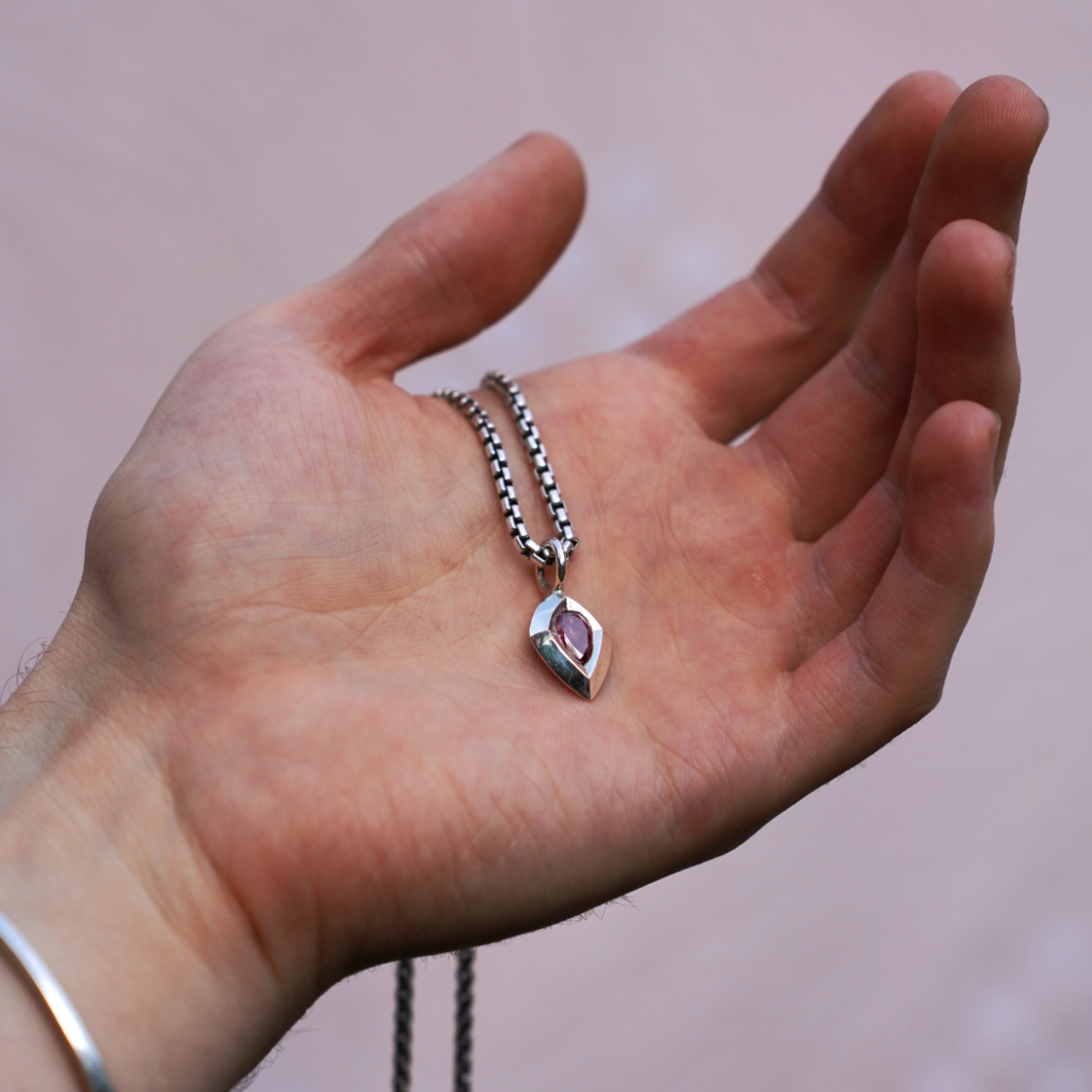 red diamond shield amulet